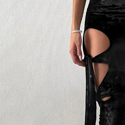 Schwarze Bandage-Hose