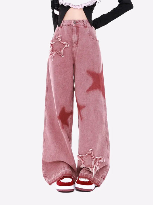 Jean cargo baggy - rose