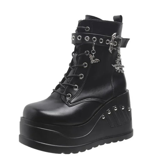 Abyssal hohe schwarze Stiefel