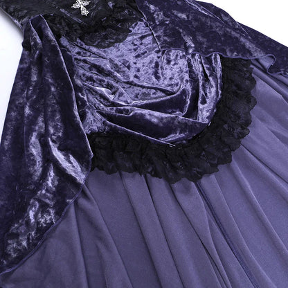 Gothic-Kleid aus dunklem Samt 